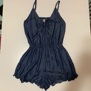 Chambray denim romper SO CUTE